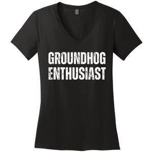 Groundhog Enthusiast Women's V-Neck T-Shirt