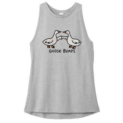 Goose Embroidered Goose Bumps Silly Goose Ladies PosiCharge Tri-Blend Wicking Tank