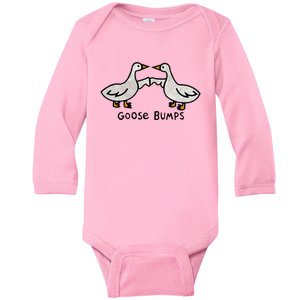 Goose Embroidered Goose Bumps Silly Goose Baby Long Sleeve Bodysuit