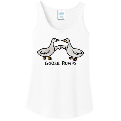 Goose Embroidered Goose Bumps Silly Goose Ladies Essential Tank