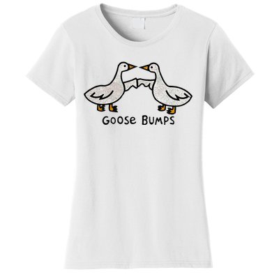 Goose Embroidered Goose Bumps Silly Goose Women's T-Shirt