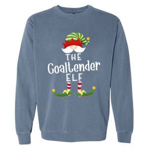 Goaltender Elf Group Christmas Funny Pajama Party Great Gift Garment-Dyed Sweatshirt