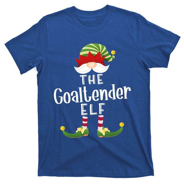 Goaltender Elf Group Christmas Funny Pajama Party Great Gift T-Shirt