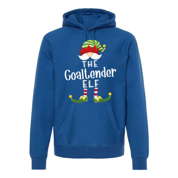 Goaltender Elf Group Christmas Funny Pajama Party Great Gift Premium Hoodie