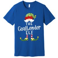 Goaltender Elf Group Christmas Funny Pajama Party Great Gift Premium T-Shirt