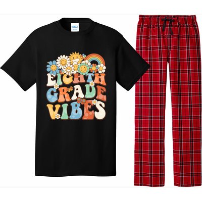 Groovy Eighth Grade Vibes Retro Teacher First Day Of School Gift Pajama Set