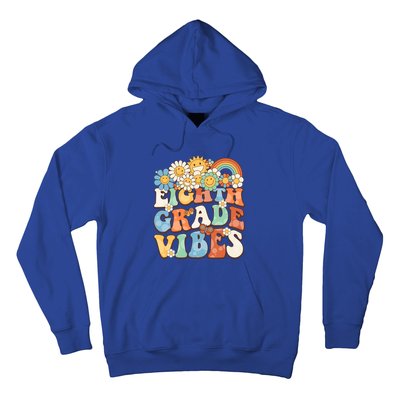 Groovy Eighth Grade Vibes Retro Teacher First Day Of School Gift Hoodie