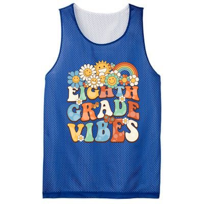 Groovy Eighth Grade Vibes Retro Teacher First Day Of School Gift Mesh Reversible Basketball Jersey Tank