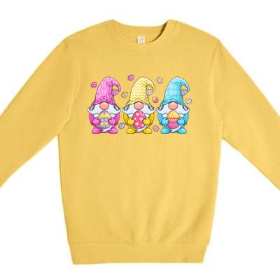 Gnome Easter Gift Gnomes Eggs Hunting Gift Premium Crewneck Sweatshirt