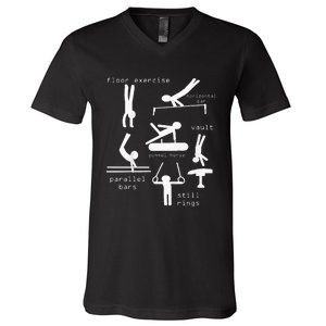 Gymnastics Events V-Neck T-Shirt