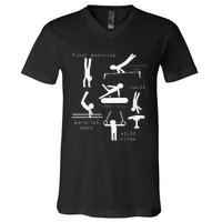 Gymnastics Events V-Neck T-Shirt