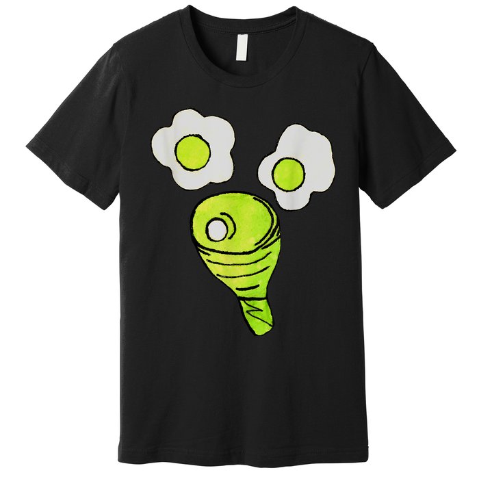 Green Eggs Ham Smile Face Brunch Breakfast Costume Premium T-Shirt