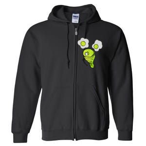 Green Eggs Ham Smile Face Brunch Breakfast Costume Full Zip Hoodie