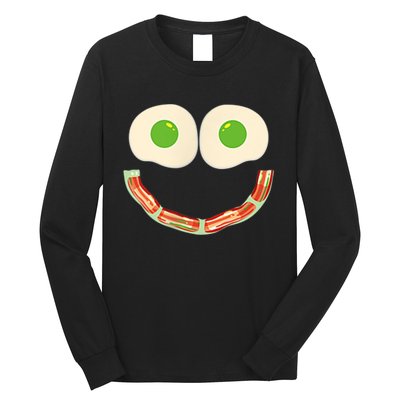 Green Eggs Ham Smile Face Brunch Breakfast Costume Long Sleeve Shirt