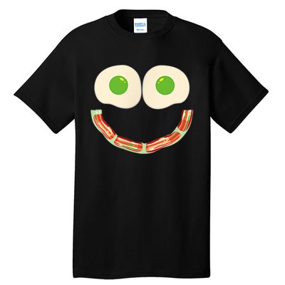 Green Eggs Ham Smile Face Brunch Breakfast Costume Tall T-Shirt