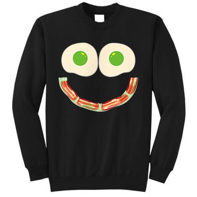 Green Eggs Ham Smile Face Brunch Breakfast Costume Tall Sweatshirt