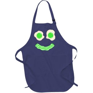 Green Eggs Ham Smile Face Brunch Breakfast Costume Full-Length Apron With Pockets