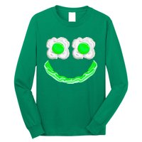 Green Eggs Ham Smile Face Brunch Breakfast Long Sleeve Shirt