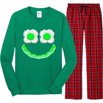 Green Eggs Ham Smile Face Brunch Breakfast Long Sleeve Pajama Set