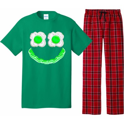 Green Eggs Ham Smile Face Brunch Breakfast Pajama Set