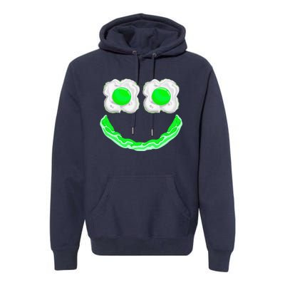 Green Eggs Ham Smile Face Brunch Breakfast Premium Hoodie