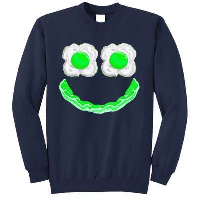 Green Eggs Ham Smile Face Brunch Breakfast Tall Sweatshirt