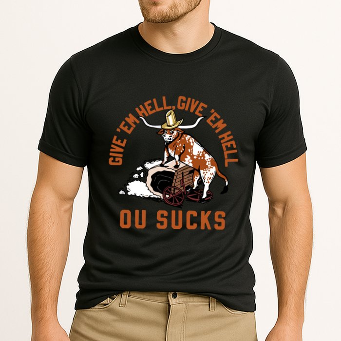 Give Em Hell Give Em Hell Ou Sucks Cooling Performance Crew T-Shirt