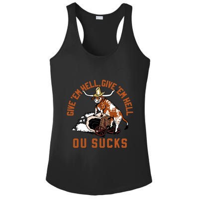 Give Em Hell Give Em Hell Ou Sucks Ladies PosiCharge Competitor Racerback Tank