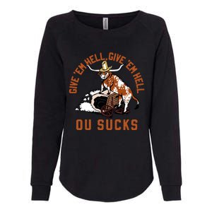 Give Em Hell Give Em Hell Ou Sucks Womens California Wash Sweatshirt