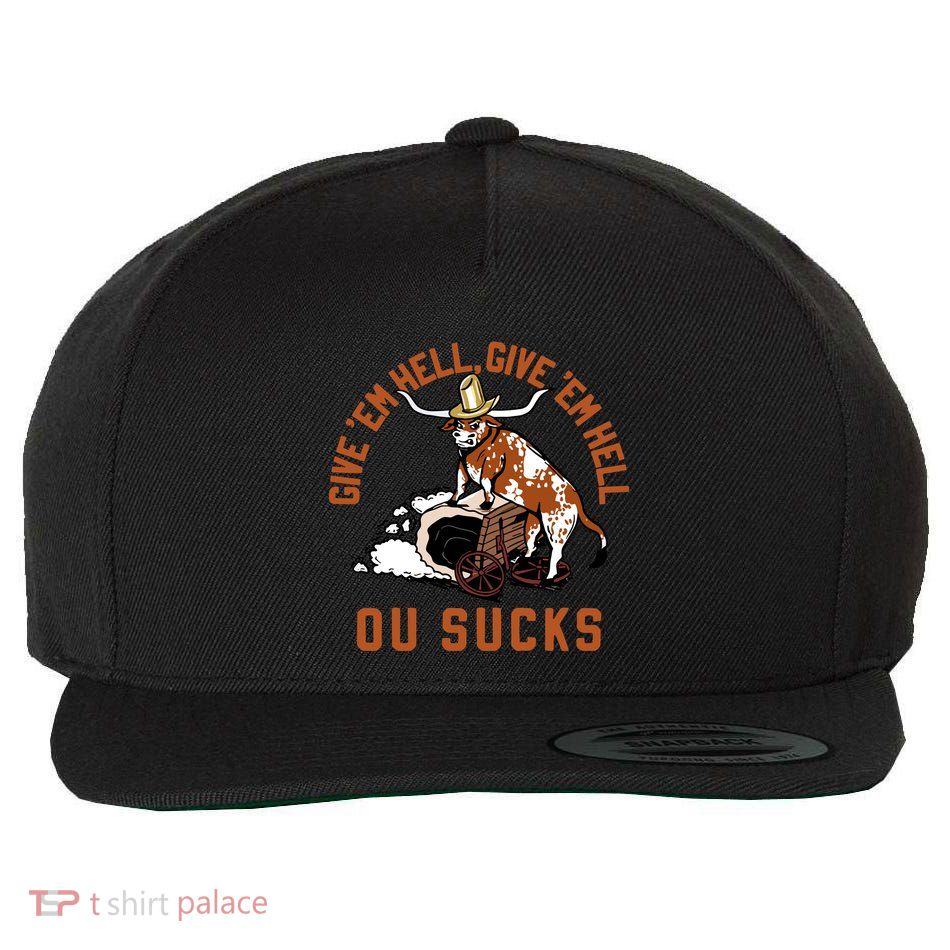 Give Em Hell Give Em Hell Ou Sucks Wool Snapback Cap