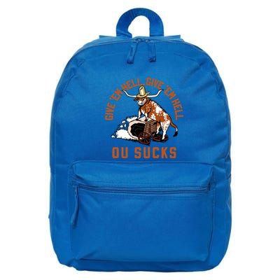 Give Em Hell Give Em Hell Ou Sucks 16 in Basic Backpack