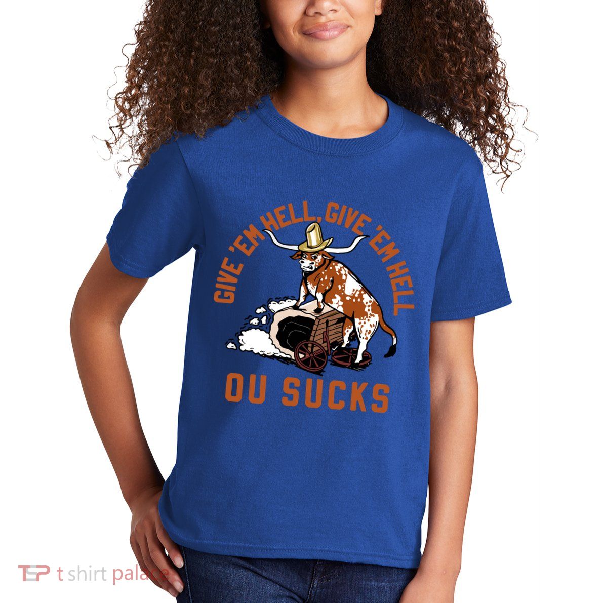 Give Em Hell Give Em Hell Ou Sucks Kids T-Shirt