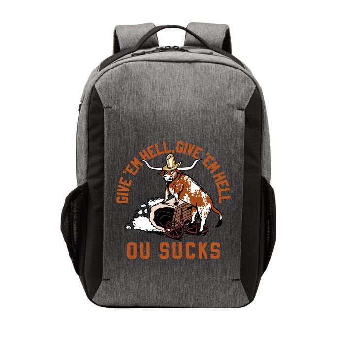 Give Em Hell Give Em Hell Ou Sucks Vector Backpack
