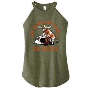 Give Em Hell Give Em Hell Ou Sucks Women's Perfect Tri Rocker Tank