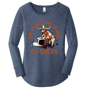 Give Em Hell Give Em Hell Ou Sucks Women's Perfect Tri Tunic Long Sleeve Shirt