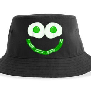 Green Eggs Ham Smile Face Brunch Breakfast Costume Sustainable Bucket Hat