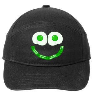 Green Eggs Ham Smile Face Brunch Breakfast Costume 7-Panel Snapback Hat