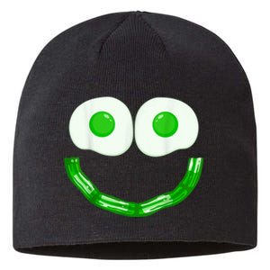 Green Eggs Ham Smile Face Brunch Breakfast Costume Sustainable Beanie