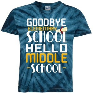 Goodbye Elementary Hello Middle School graduate Gift Kids Tie-Dye T-Shirt