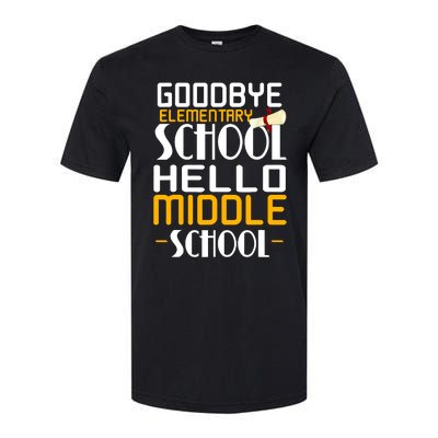 Goodbye Elementary Hello Middle School graduate Gift Softstyle CVC T-Shirt