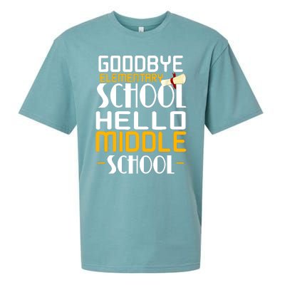 Goodbye Elementary Hello Middle School graduate Gift Sueded Cloud Jersey T-Shirt