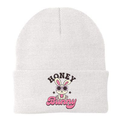 Groovy Easter Honey Bunny Happy Easter Day Knit Cap Winter Beanie