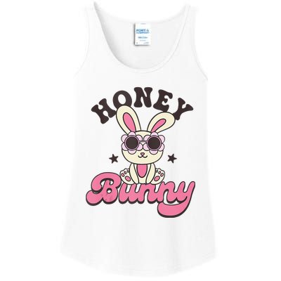 Groovy Easter Honey Bunny Happy Easter Day Ladies Essential Tank