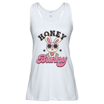 Groovy Easter Honey Bunny Happy Easter Day Ladies Essential Flowy Tank