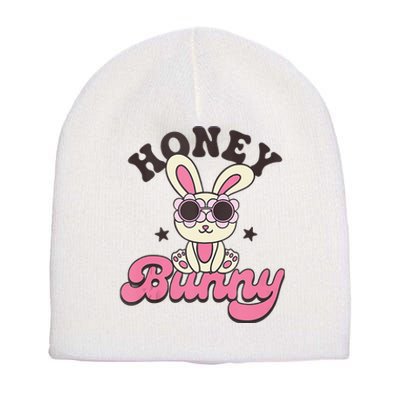 Groovy Easter Honey Bunny Happy Easter Day Short Acrylic Beanie