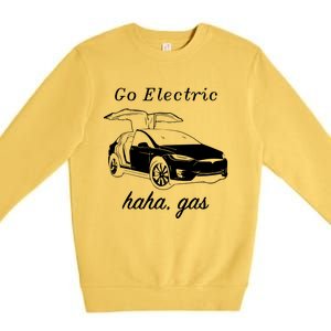 Go Electric Haha Gas Premium Crewneck Sweatshirt