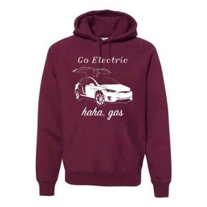 Go Electric Haha Gas Premium Hoodie