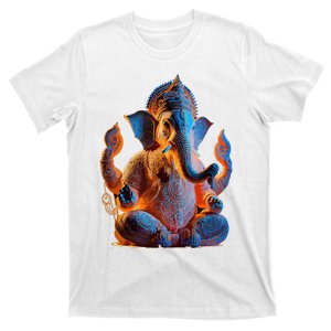 Ganesh Elephant Hindu God Yoga Spiritual Ganesha Meditation T-Shirt