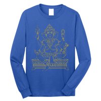 Ganesh Elephant Hindu God Ganesha Yoga Spiritual Meditation Funny Gift Long Sleeve Shirt