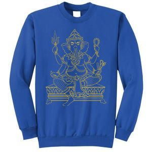 Ganesh Elephant Hindu God Ganesha Yoga Spiritual Meditation Funny Gift Sweatshirt